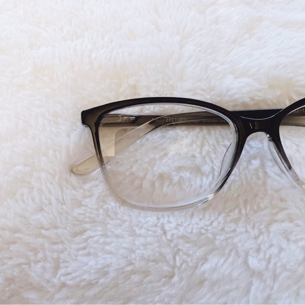 Emma Clear & Black Two Tone Reader Glasses - Picture 14 of 14